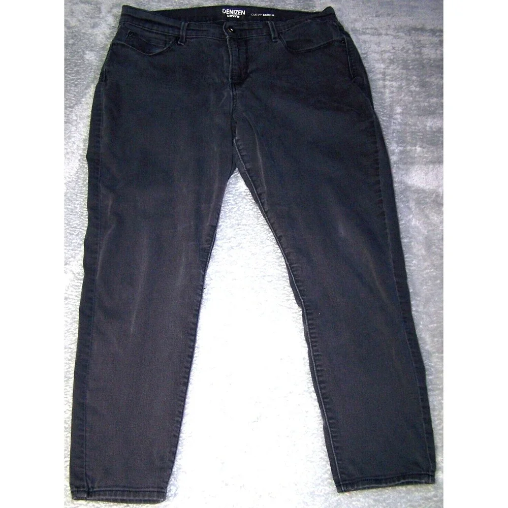 Levi's Denizen Jeans Women's  18S 34X26.5 Curvy‎ Skinny Black